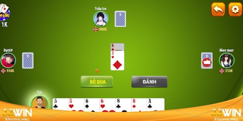 Tiến trình diễn biến của một ván bài sâm
